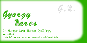 gyorgy mares business card